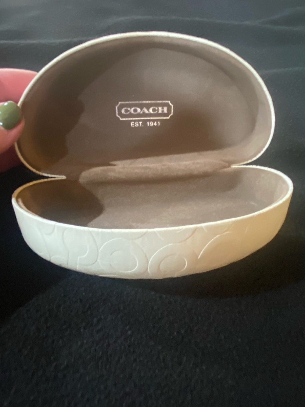 Coach Clamshell Style Eyewear Case ONLY w/ Brown Interior. Used great condition
